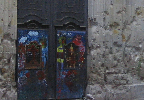 Bullet Riddled Walls at Placa de Sant Felip - 2004